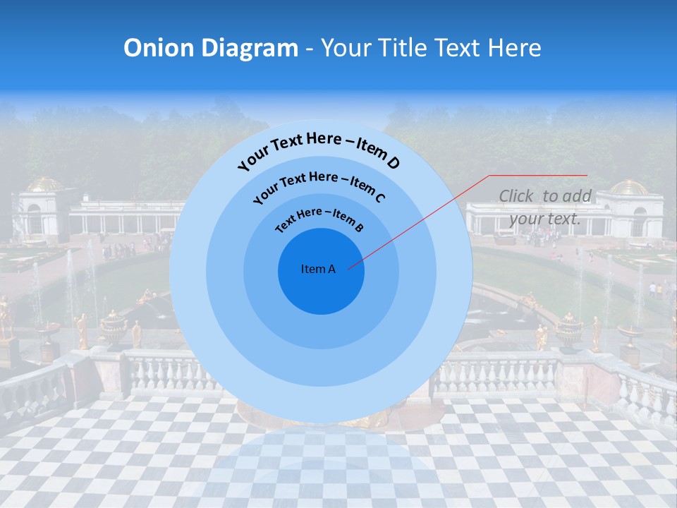 Saint Petersburg Fountain PowerPoint Template