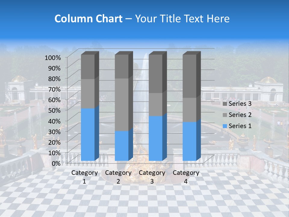 Saint Petersburg Fountain PowerPoint Template