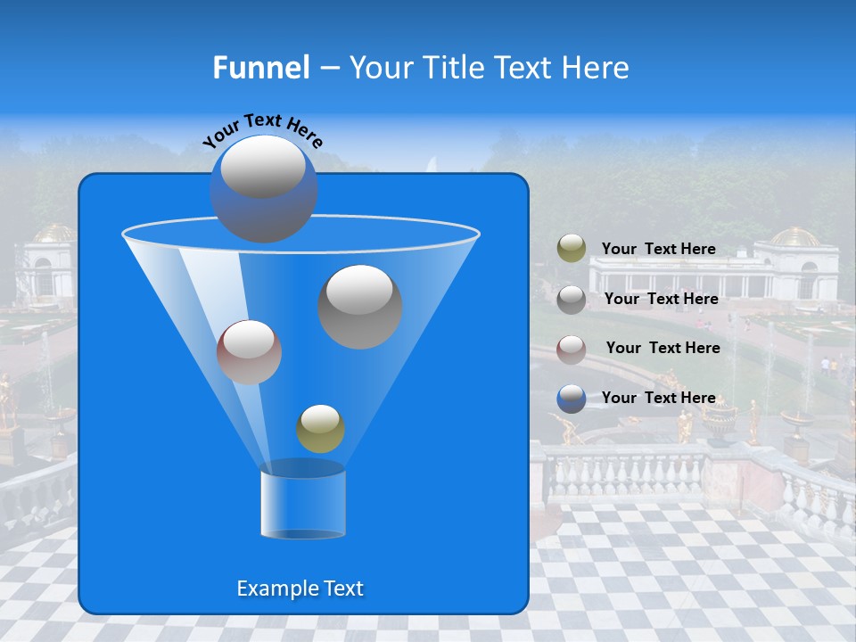 Saint Petersburg Fountain PowerPoint Template