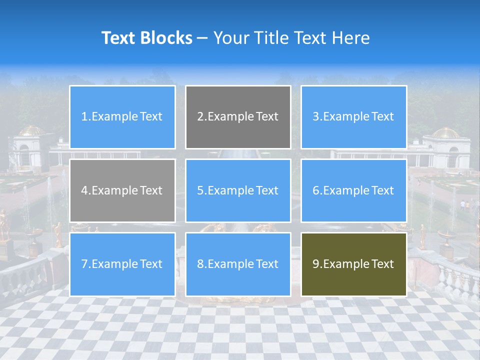 Saint Petersburg Fountain PowerPoint Template