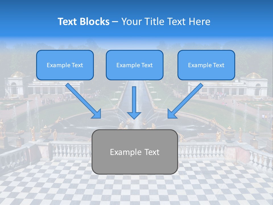 Saint Petersburg Fountain PowerPoint Template