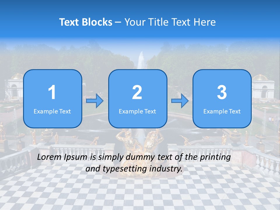 Saint Petersburg Fountain PowerPoint Template