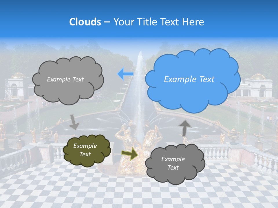 Saint Petersburg Fountain PowerPoint Template