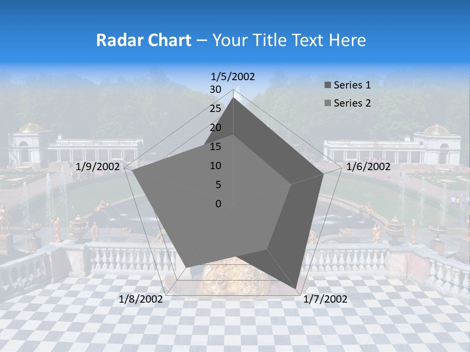 Saint Petersburg Fountain PowerPoint Template