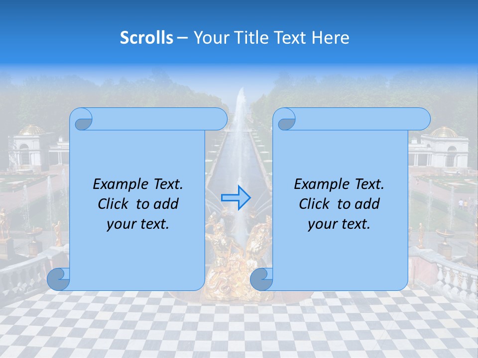 Saint Petersburg Fountain PowerPoint Template