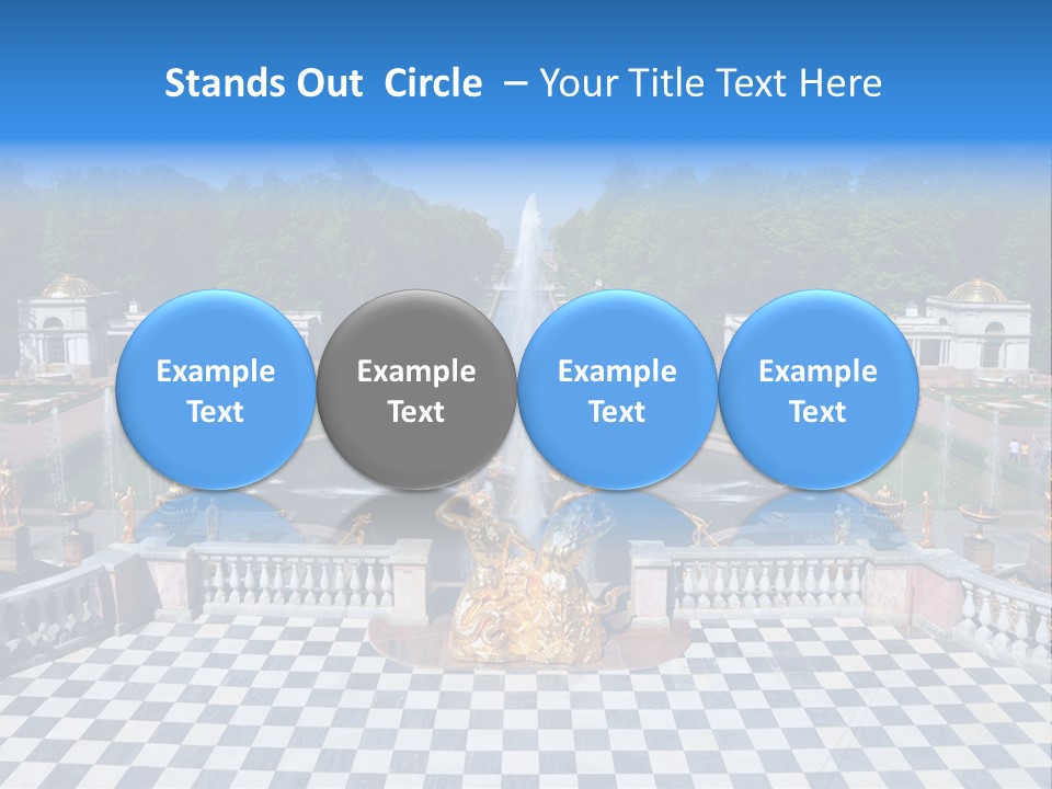 Saint Petersburg Fountain PowerPoint Template