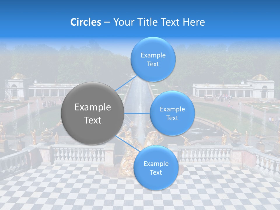 Saint Petersburg Fountain PowerPoint Template