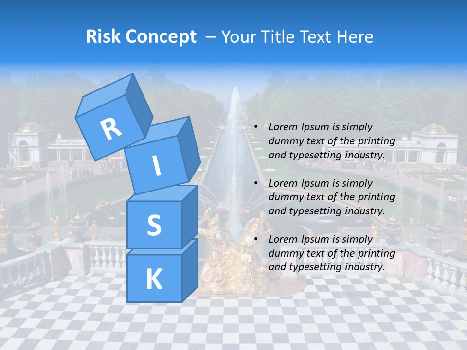 Saint Petersburg Fountain PowerPoint Template