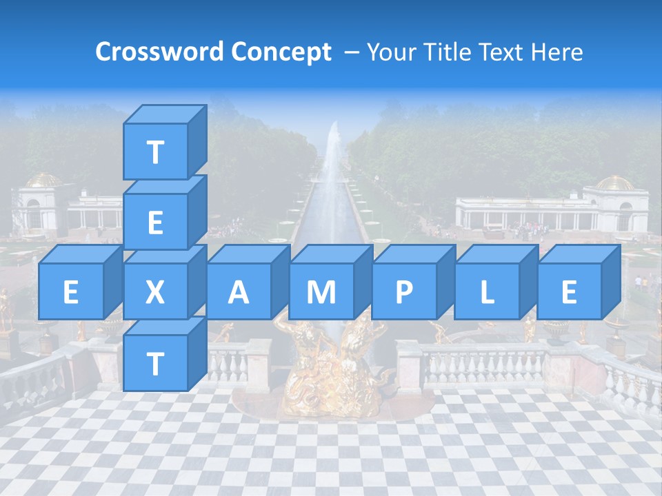 Saint Petersburg Fountain PowerPoint Template