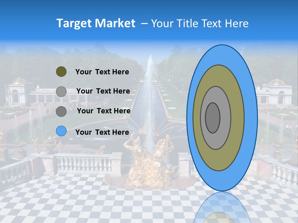 Saint Petersburg Fountain PowerPoint Template