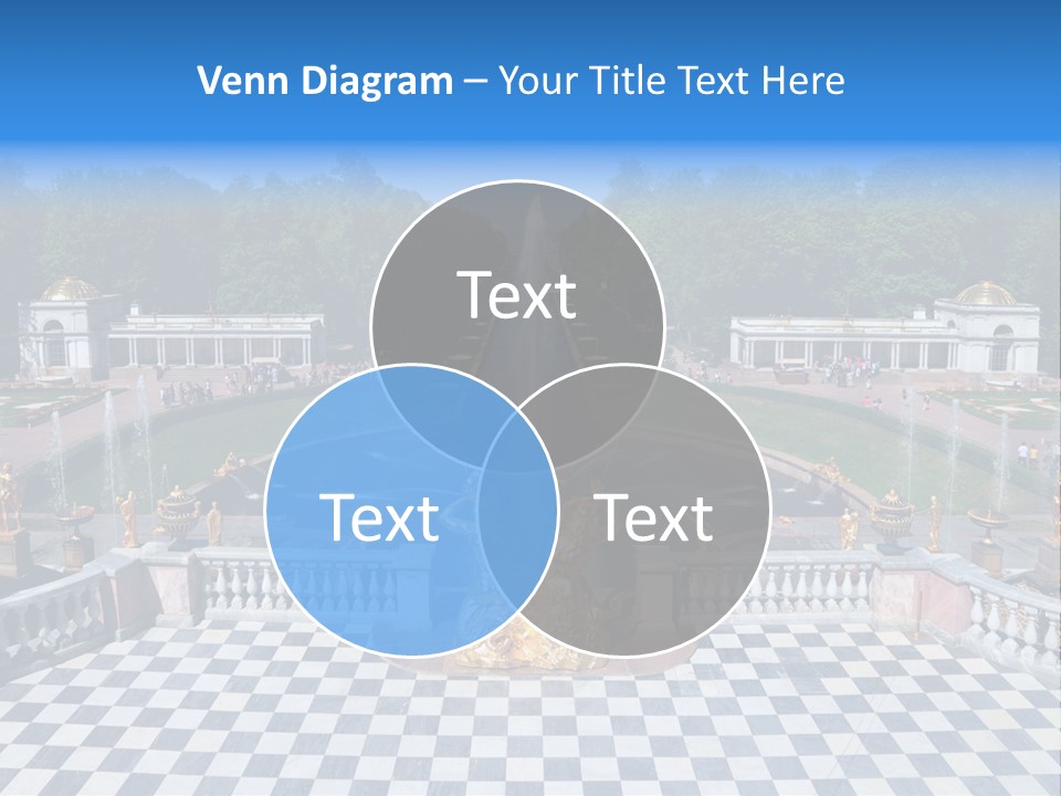 Saint Petersburg Fountain PowerPoint Template