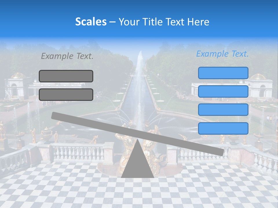 Saint Petersburg Fountain PowerPoint Template
