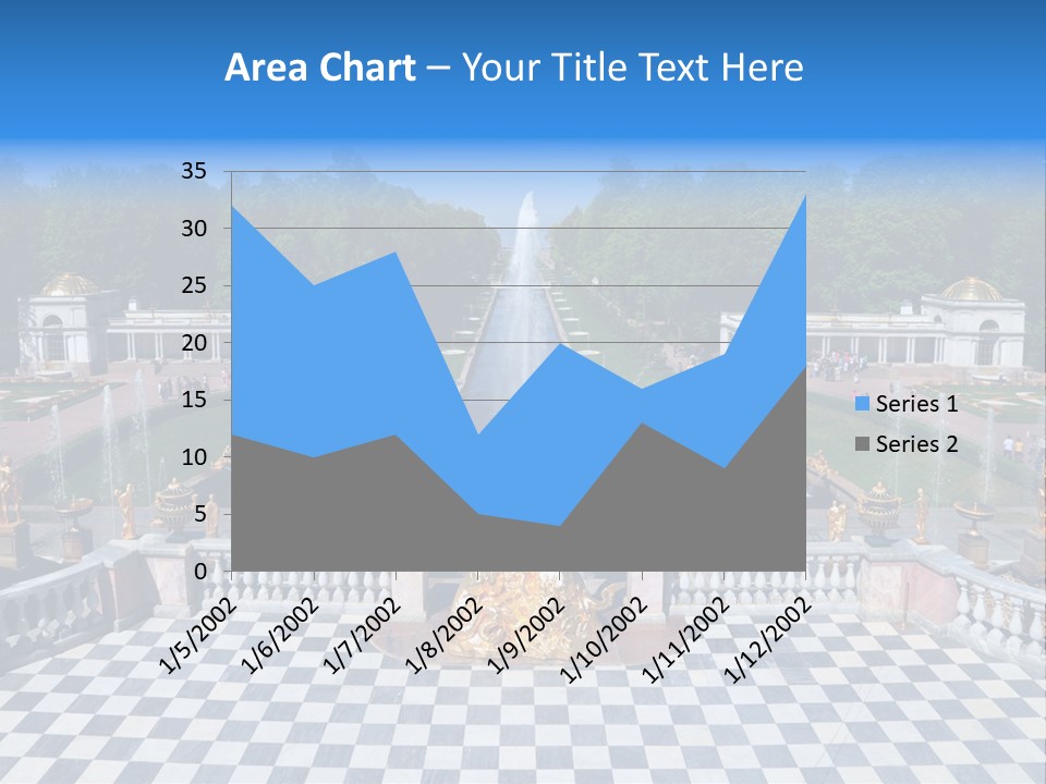 Saint Petersburg Fountain PowerPoint Template