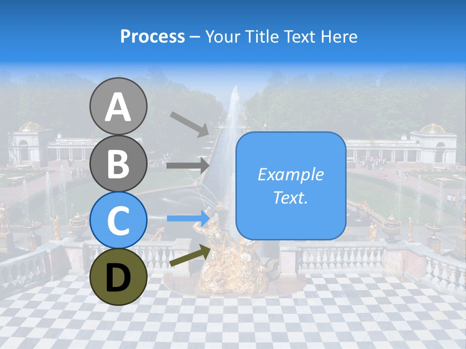 Saint Petersburg Fountain PowerPoint Template