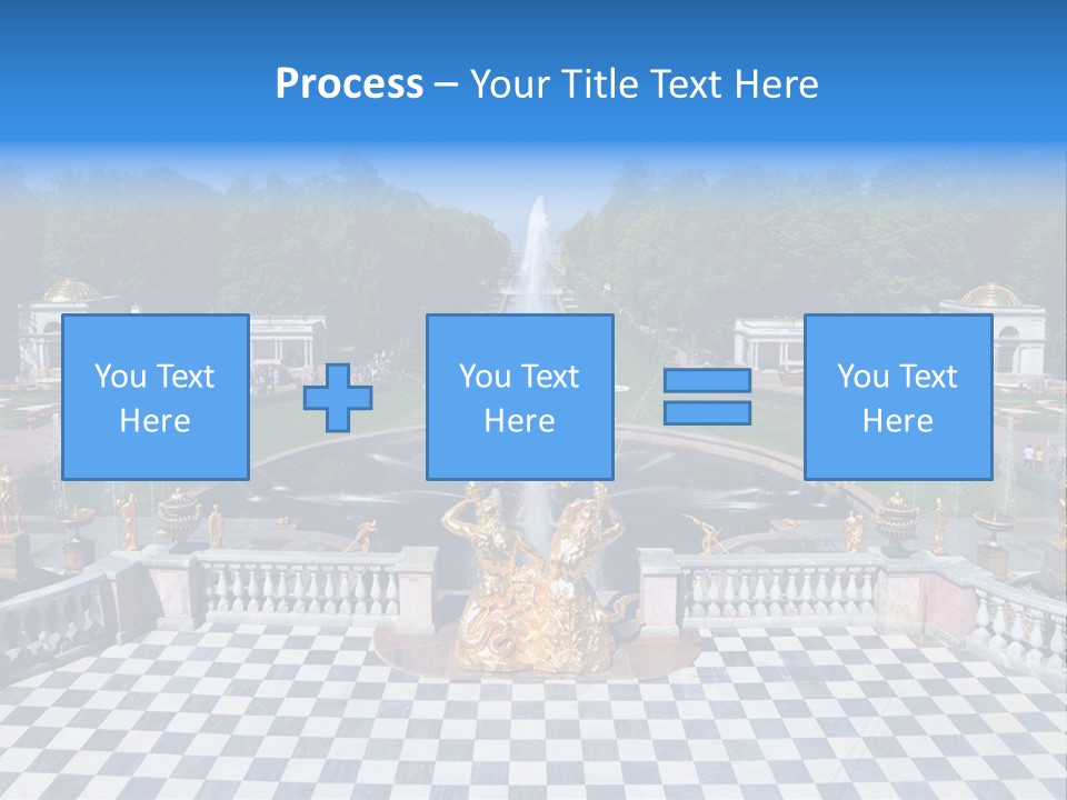 Saint Petersburg Fountain PowerPoint Template
