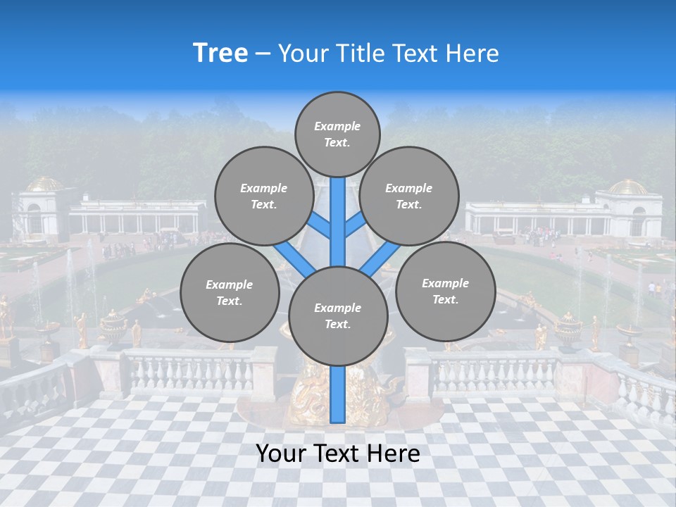 Saint Petersburg Fountain PowerPoint Template