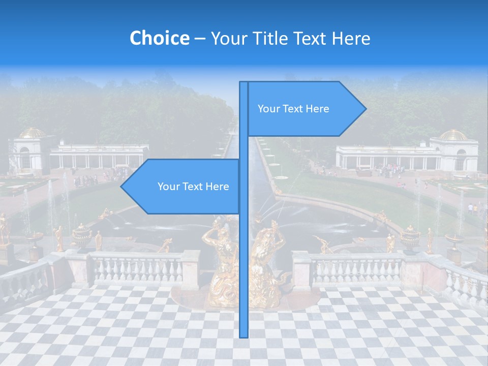 Saint Petersburg Fountain PowerPoint Template