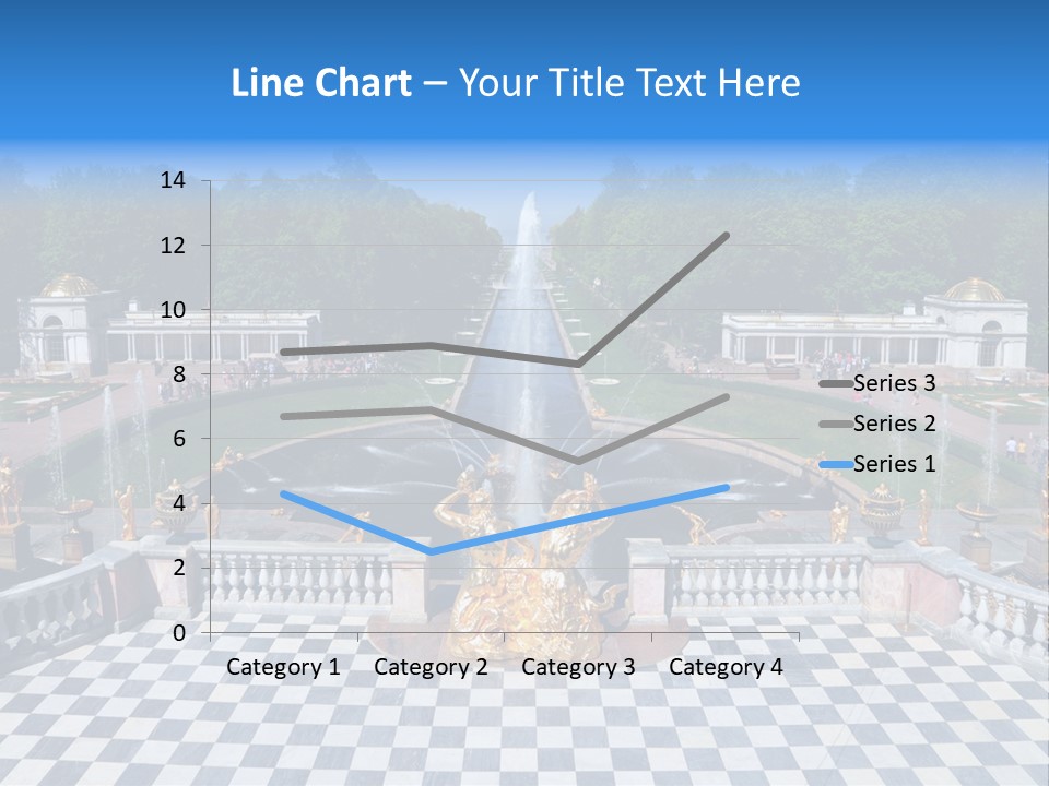 Saint Petersburg Fountain PowerPoint Template