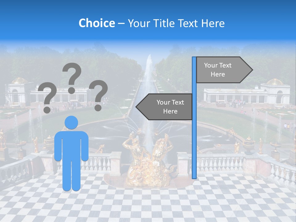 Saint Petersburg Fountain PowerPoint Template