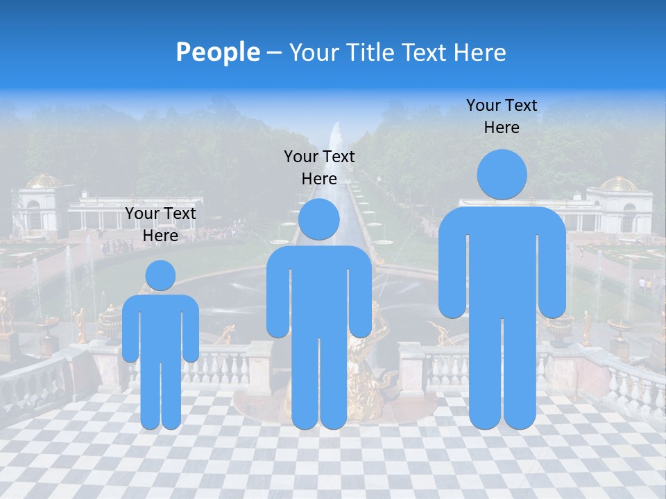 Saint Petersburg Fountain PowerPoint Template