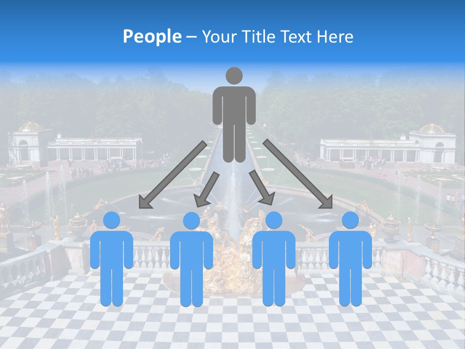 Saint Petersburg Fountain PowerPoint Template