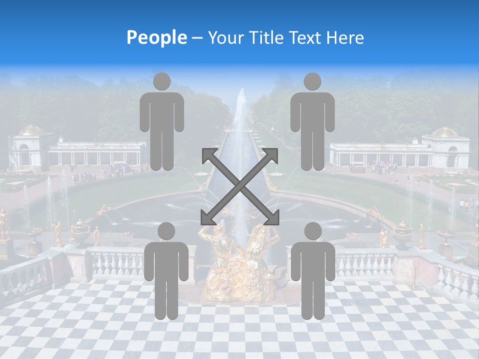 Saint Petersburg Fountain PowerPoint Template
