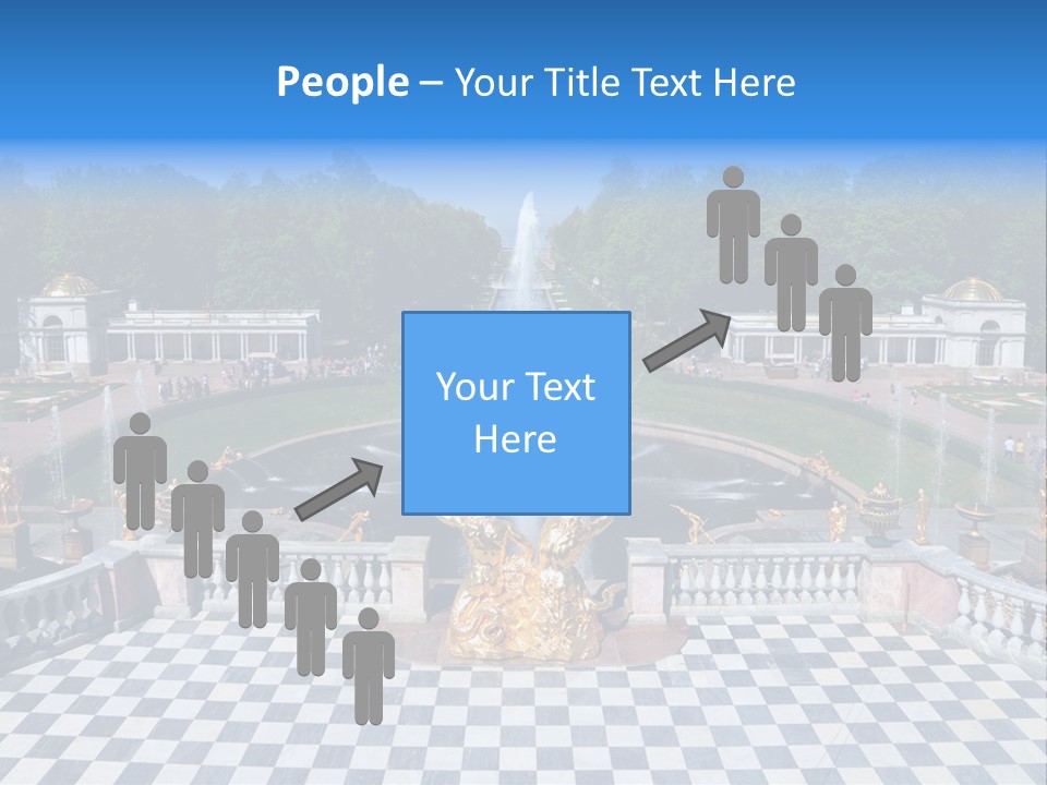 Saint Petersburg Fountain PowerPoint Template