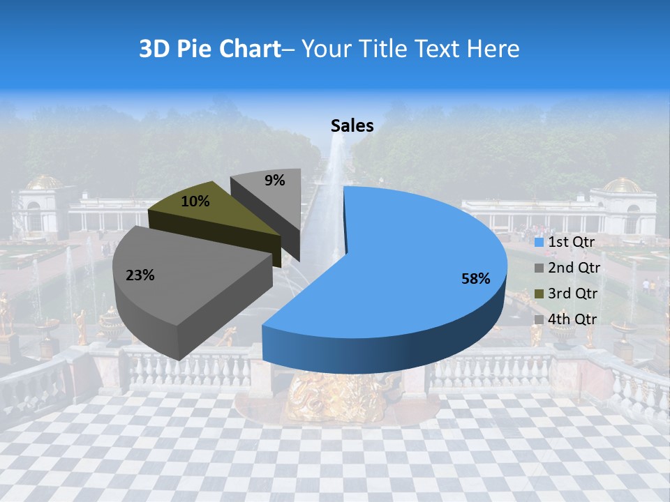 Saint Petersburg Fountain PowerPoint Template