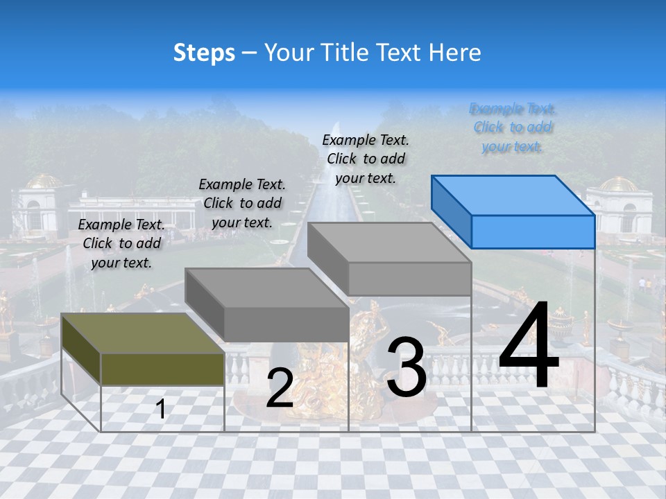 Saint Petersburg Fountain PowerPoint Template