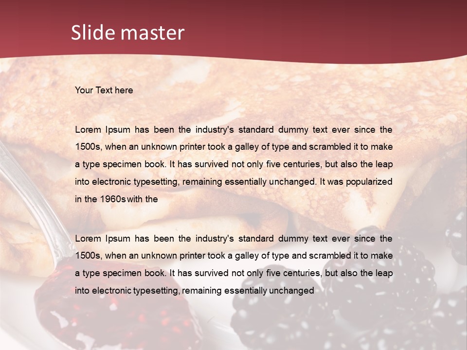 White Flapjack Powder PowerPoint Template