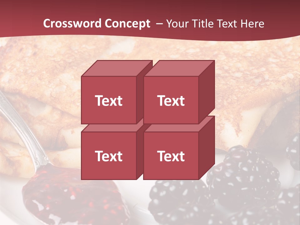 White Flapjack Powder PowerPoint Template