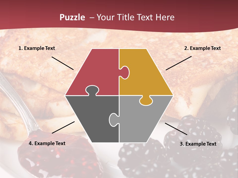 White Flapjack Powder PowerPoint Template