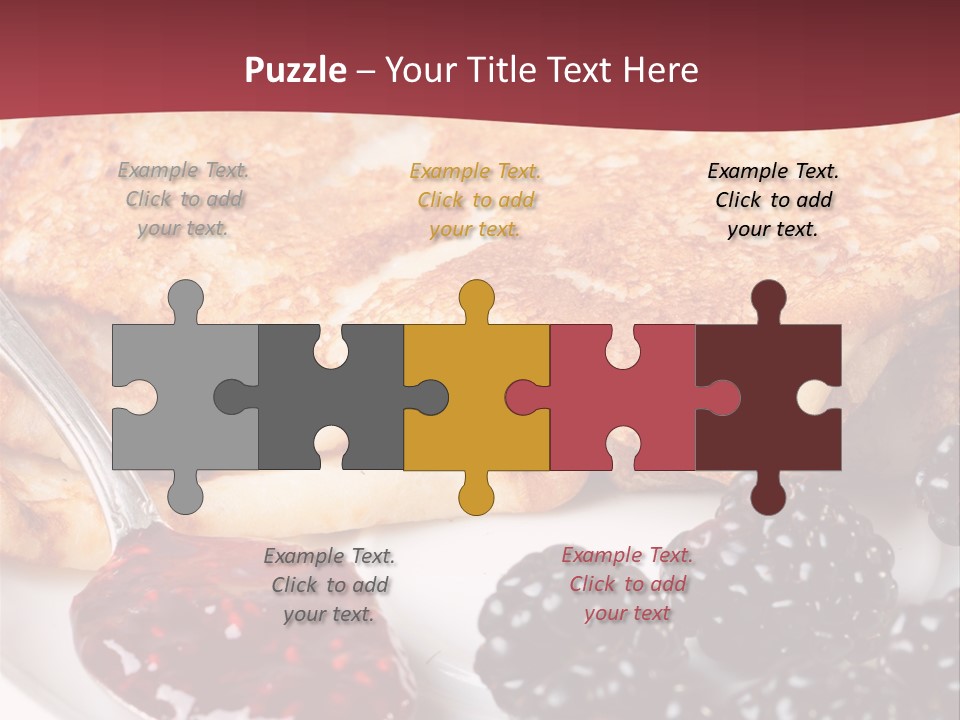 White Flapjack Powder PowerPoint Template