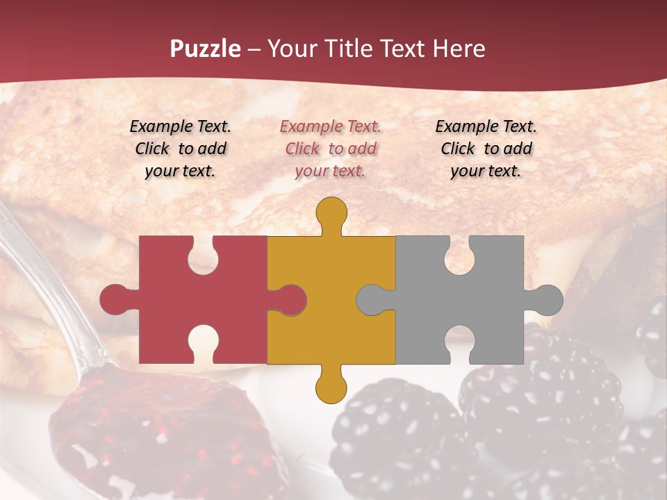 White Flapjack Powder PowerPoint Template