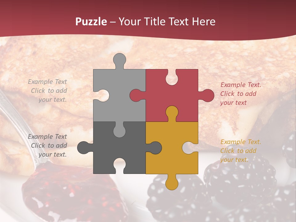 White Flapjack Powder PowerPoint Template