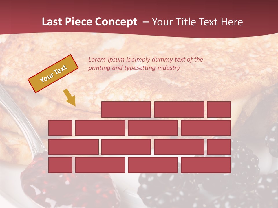 White Flapjack Powder PowerPoint Template