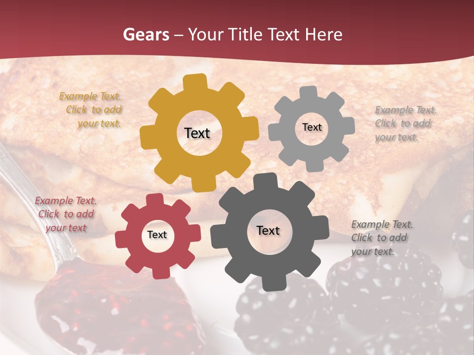 White Flapjack Powder PowerPoint Template