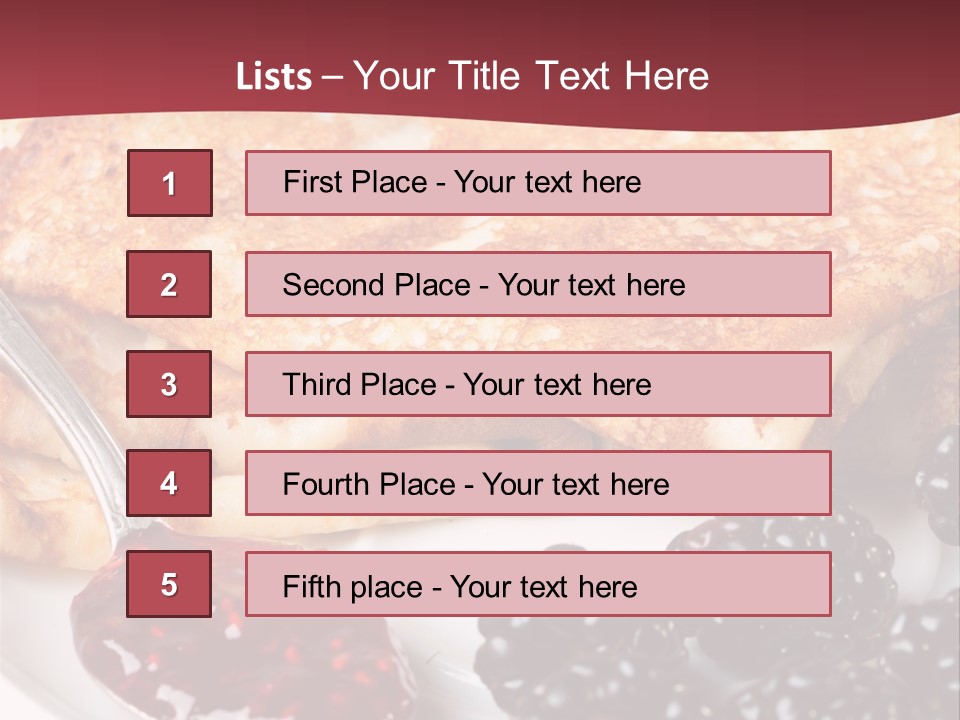 White Flapjack Powder PowerPoint Template