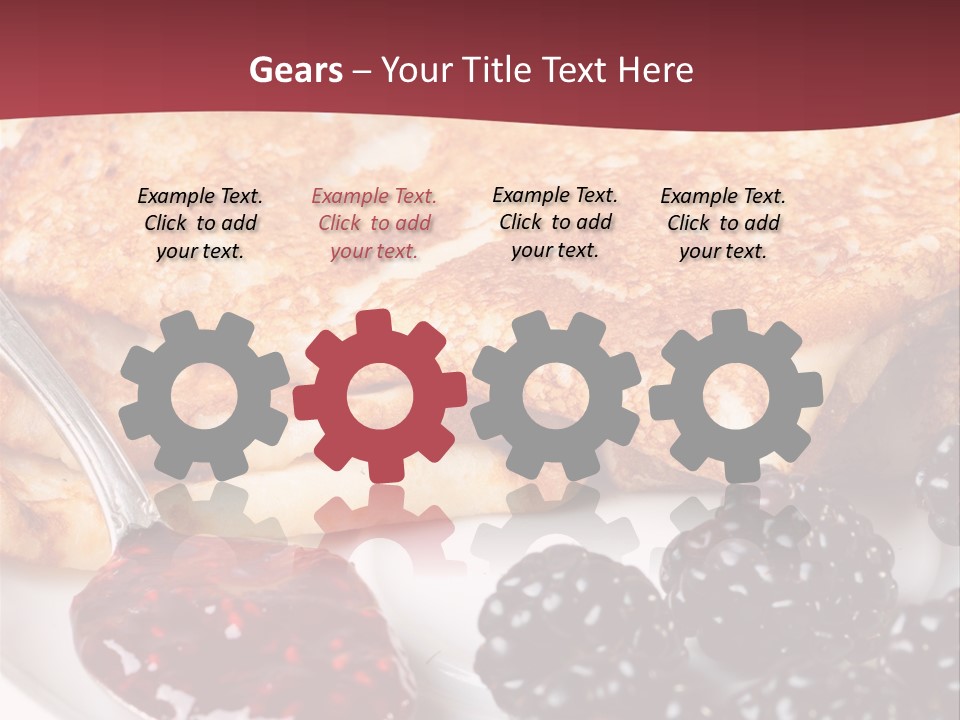 White Flapjack Powder PowerPoint Template