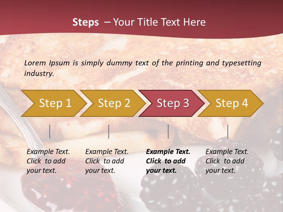 White Flapjack Powder PowerPoint Template