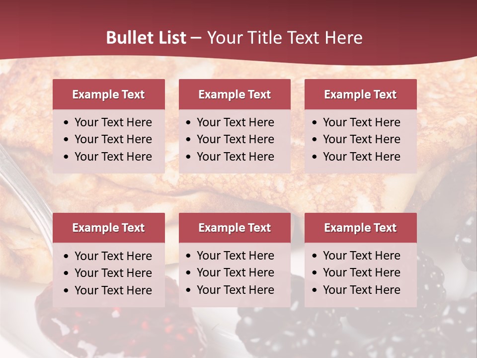 White Flapjack Powder PowerPoint Template