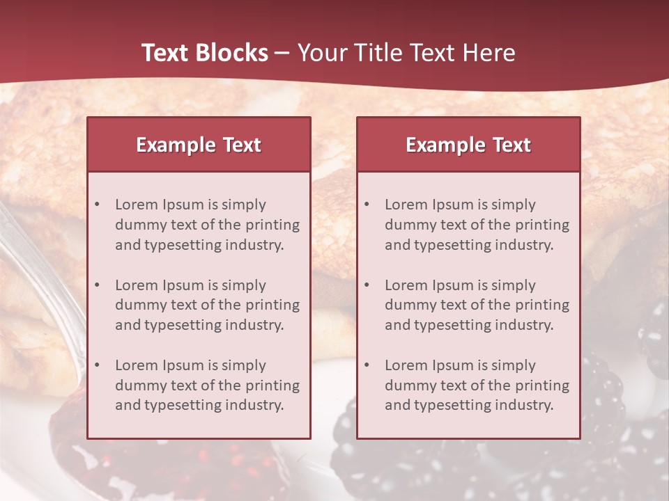 White Flapjack Powder PowerPoint Template