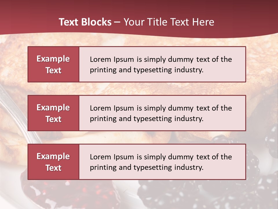 White Flapjack Powder PowerPoint Template