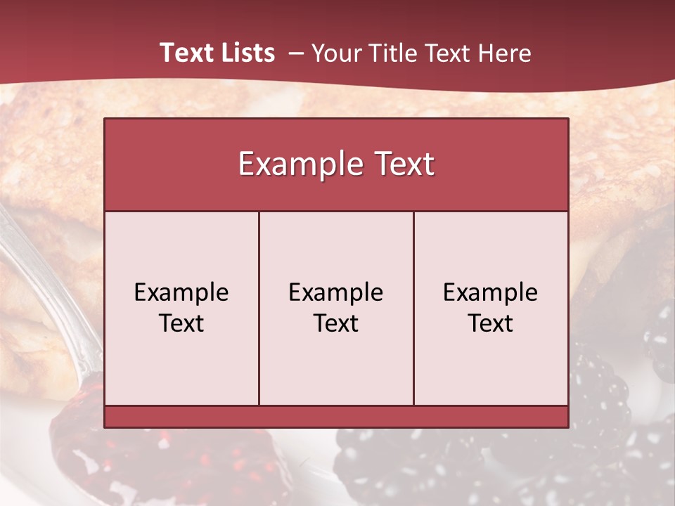 White Flapjack Powder PowerPoint Template