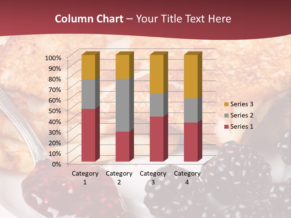 White Flapjack Powder PowerPoint Template