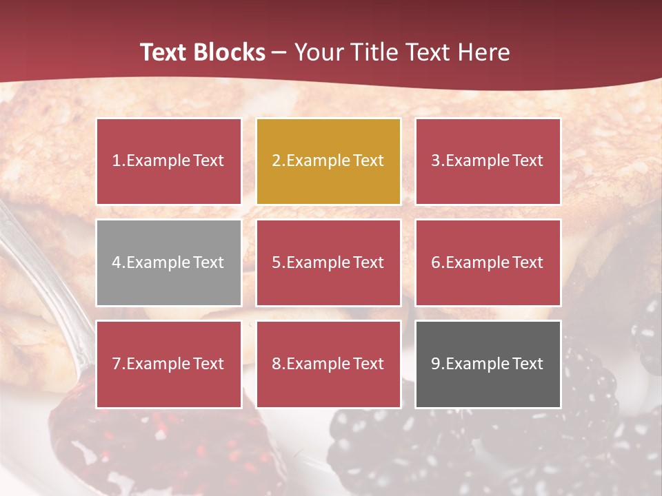 White Flapjack Powder PowerPoint Template