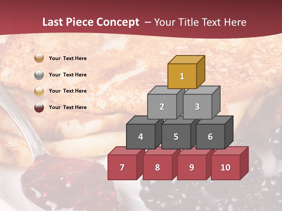 White Flapjack Powder PowerPoint Template