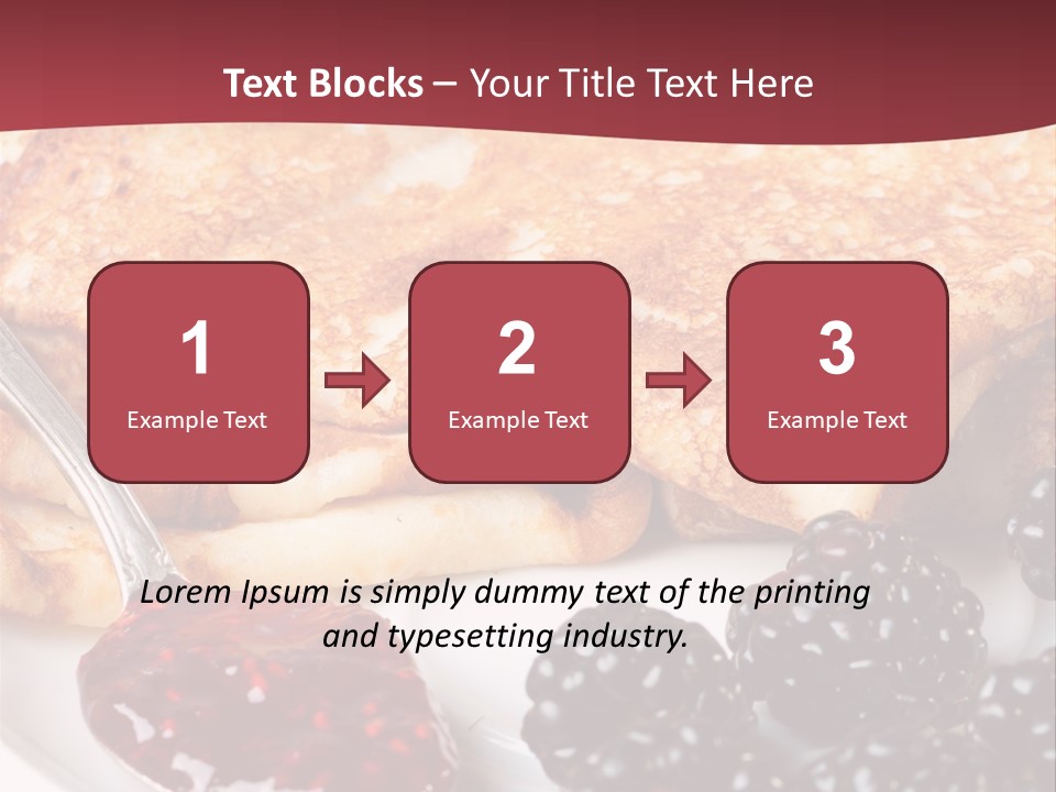 White Flapjack Powder PowerPoint Template