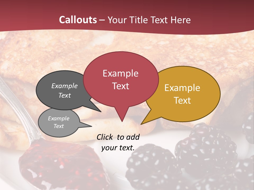 White Flapjack Powder PowerPoint Template
