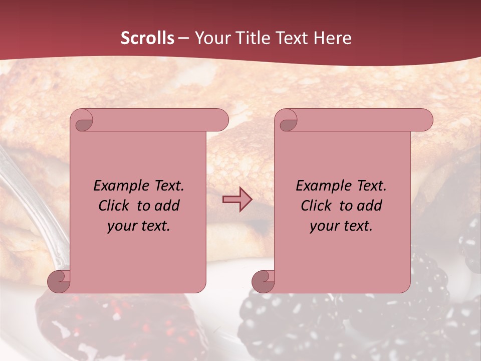 White Flapjack Powder PowerPoint Template
